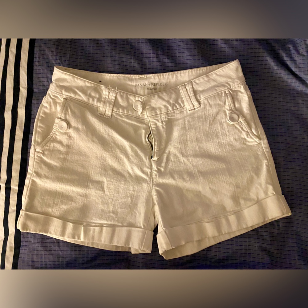 Banana Republic White Jean Shorts